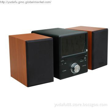Micro System with 2x5W , 7\" TFT Display,  with Wooden Speaker